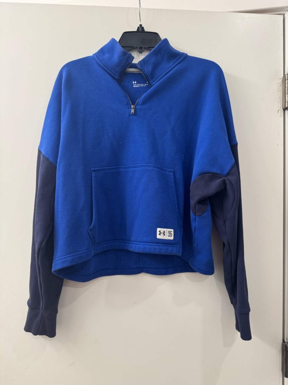 Under Armour Women's Royal Blue Half-Zip Fleece with Navy Sleeves